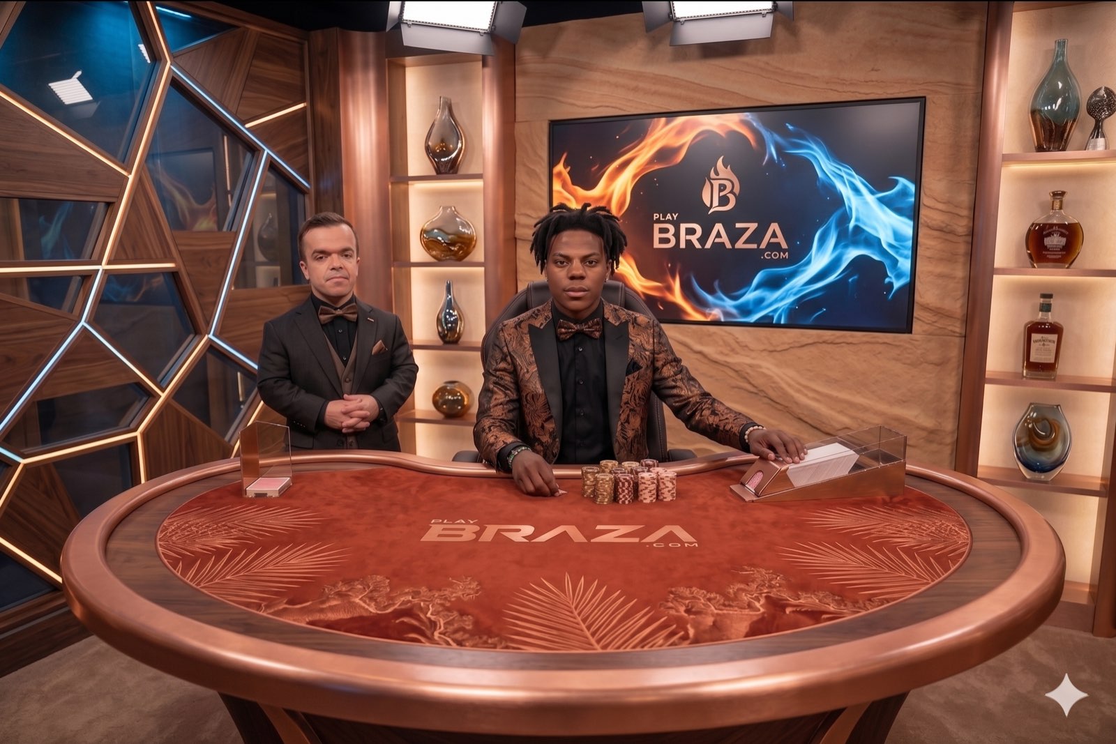Mesa de blackjack BRAZA ao vivo